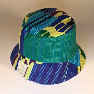 Wendbarer bucket hat aqua-königsblau