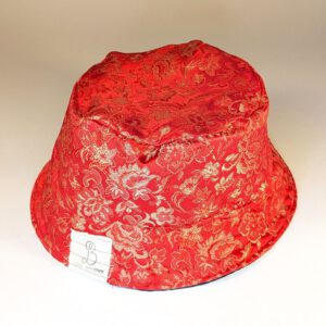 Wendbarer bucket hat rot-dunkelblau